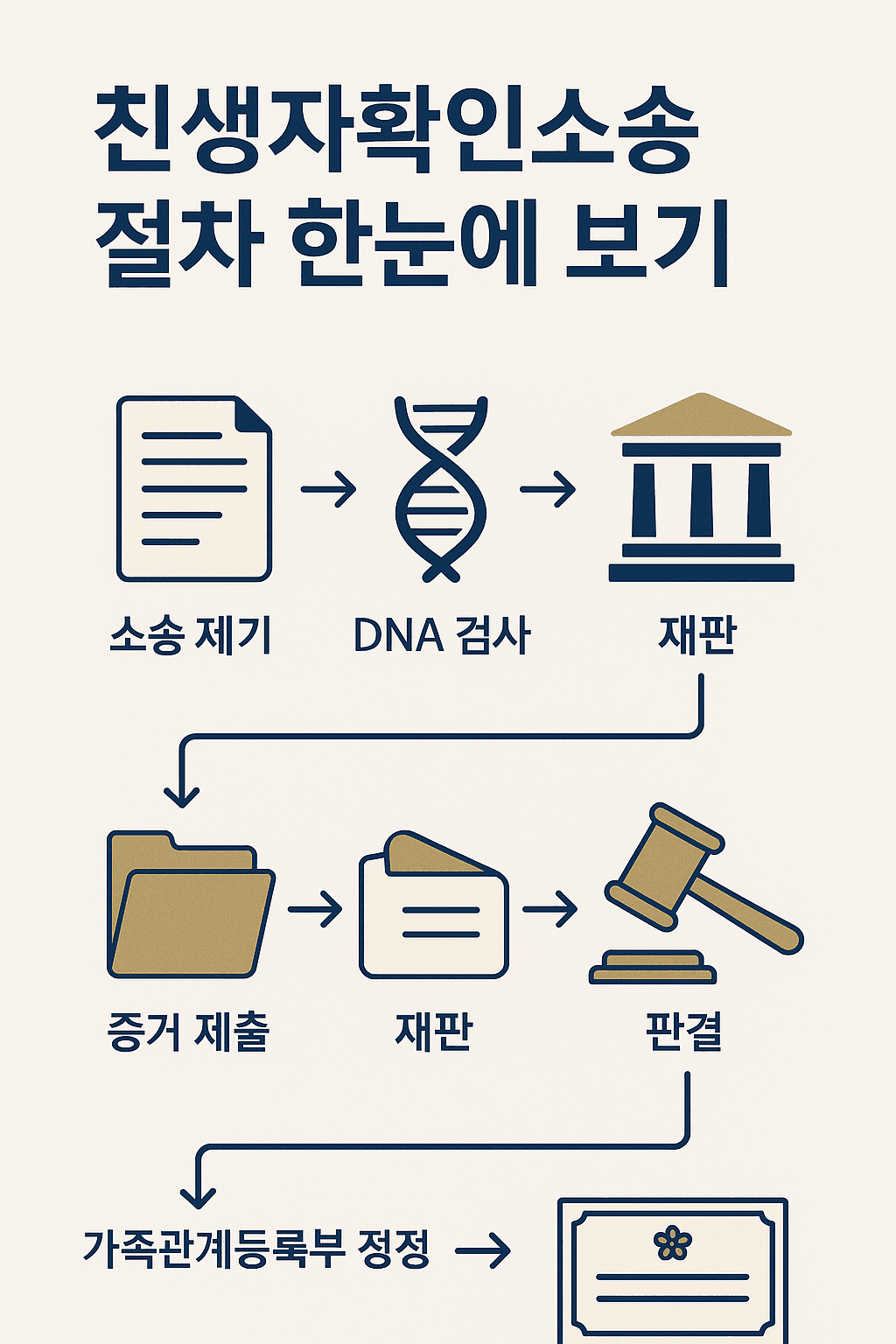 친생자확인소송 절차 한눈에 보기