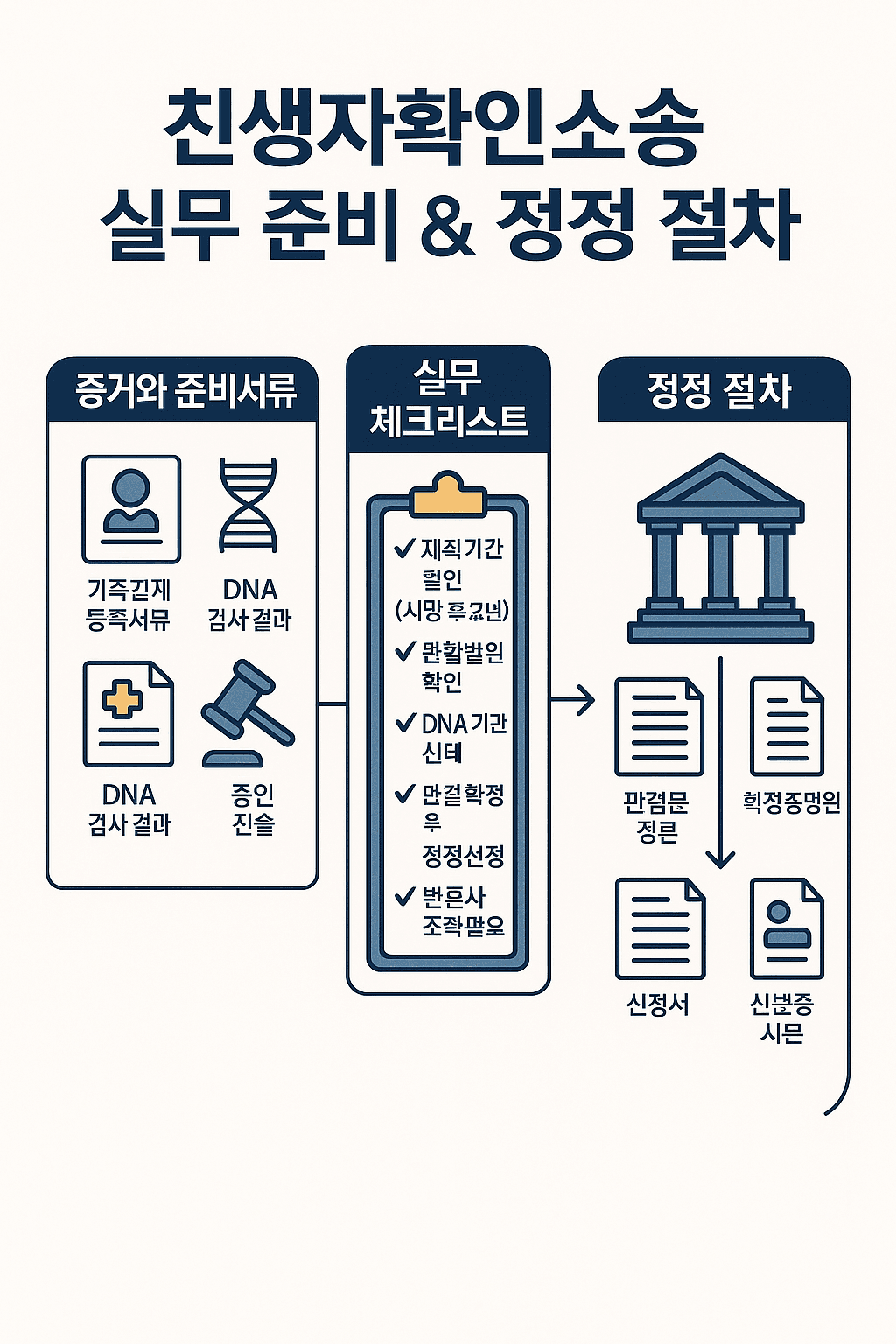 친생자확인소송 실무 준비 정정 절차