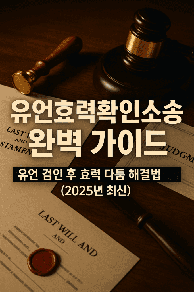 유언효력확인소송 완벽 가이드