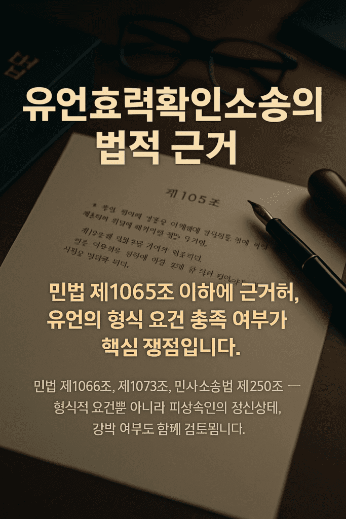 유언효력확인소송의 법적 근거