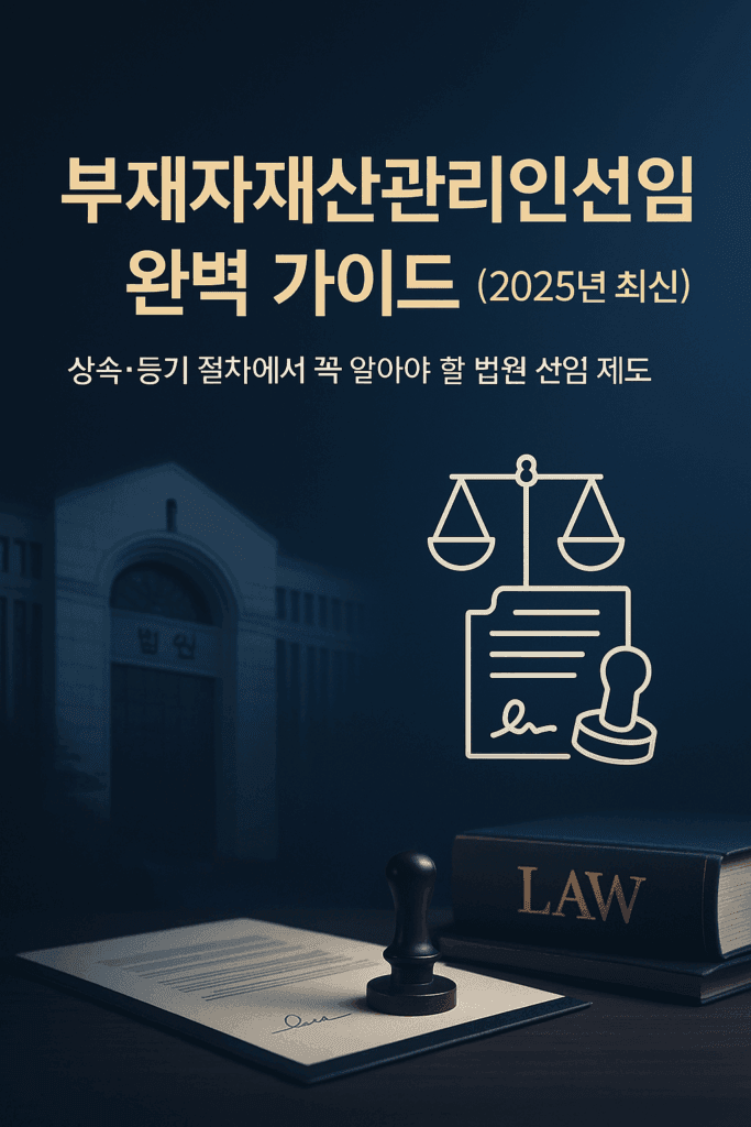 부재자재산관리인선임 완벽 가이드