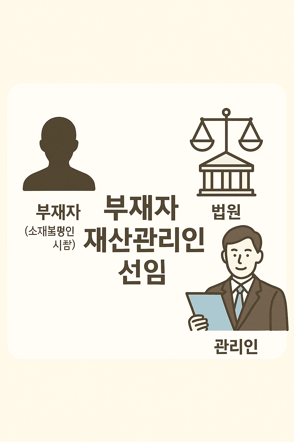 부재자재산관리 인포그래픽
