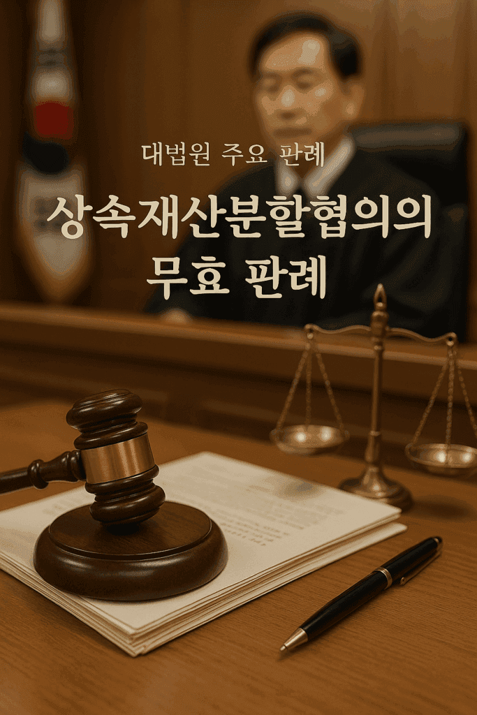 상속재산분할협의의 무효 판례