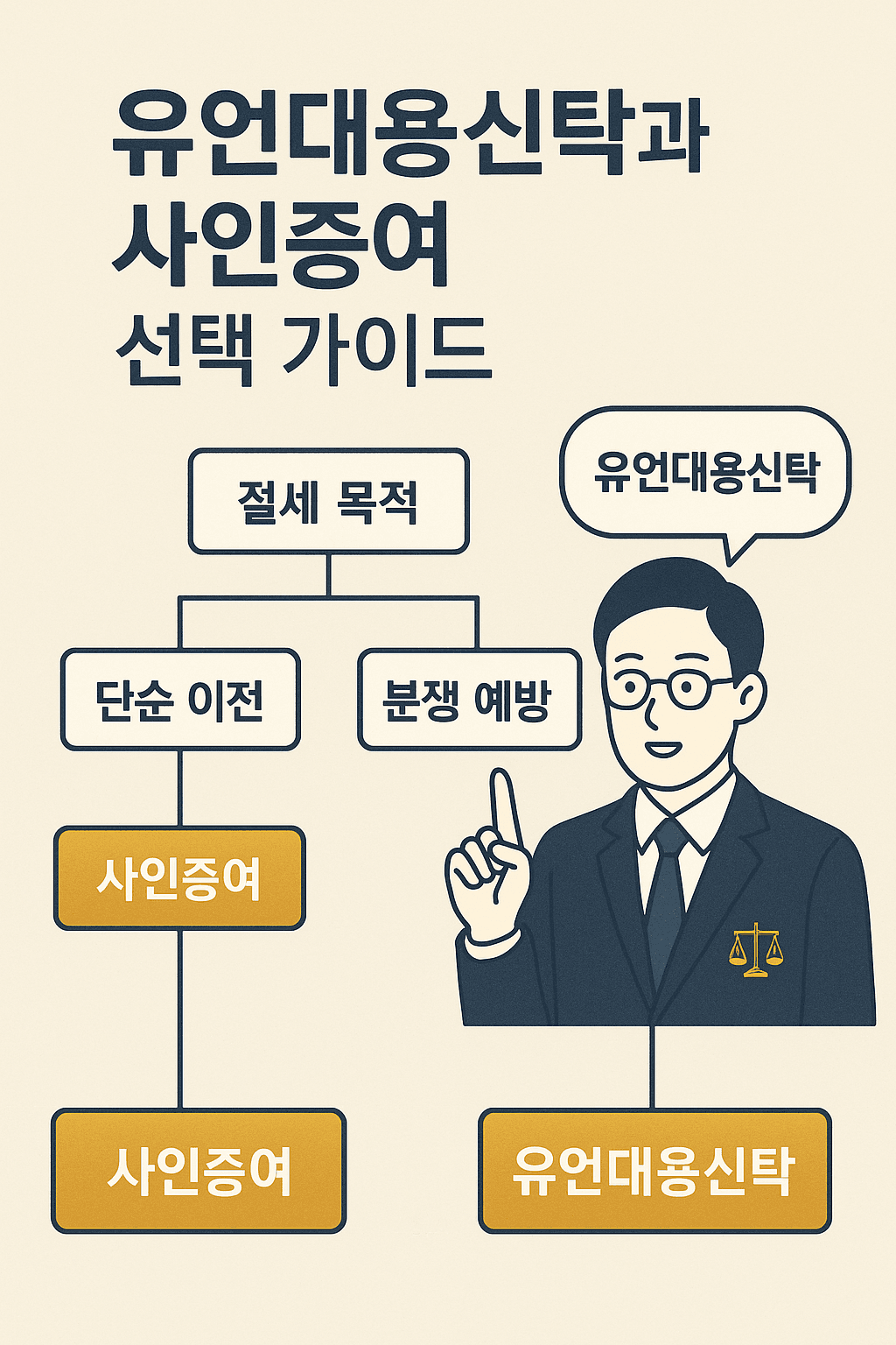유언대용신탁과 사인증여 선택 가이드