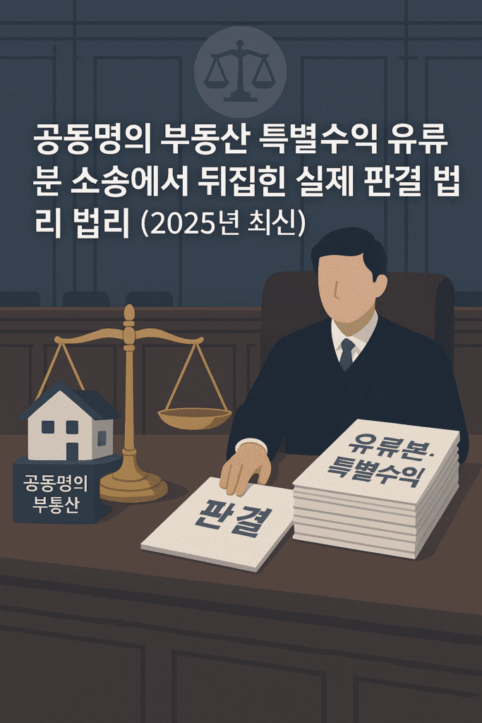 공동명의 부동산 특별수익 유류분 소송에서 뒤집힌 실제 판결 법리 분석
