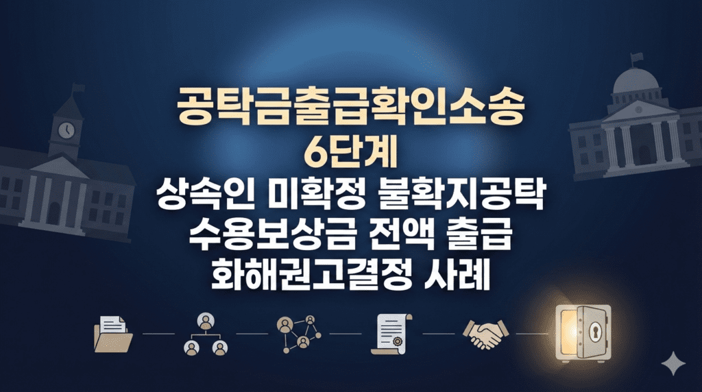 공탁금출급확인소송 6단계 상속인 미확정 불확지공탁 수용보상금 전액 출급 화해권고결정 사례 1 공탁금출급확인소송 6단계 상속인 미확정 불확지공탁 수용보상금 전액 출급 화해권고결정 사례
