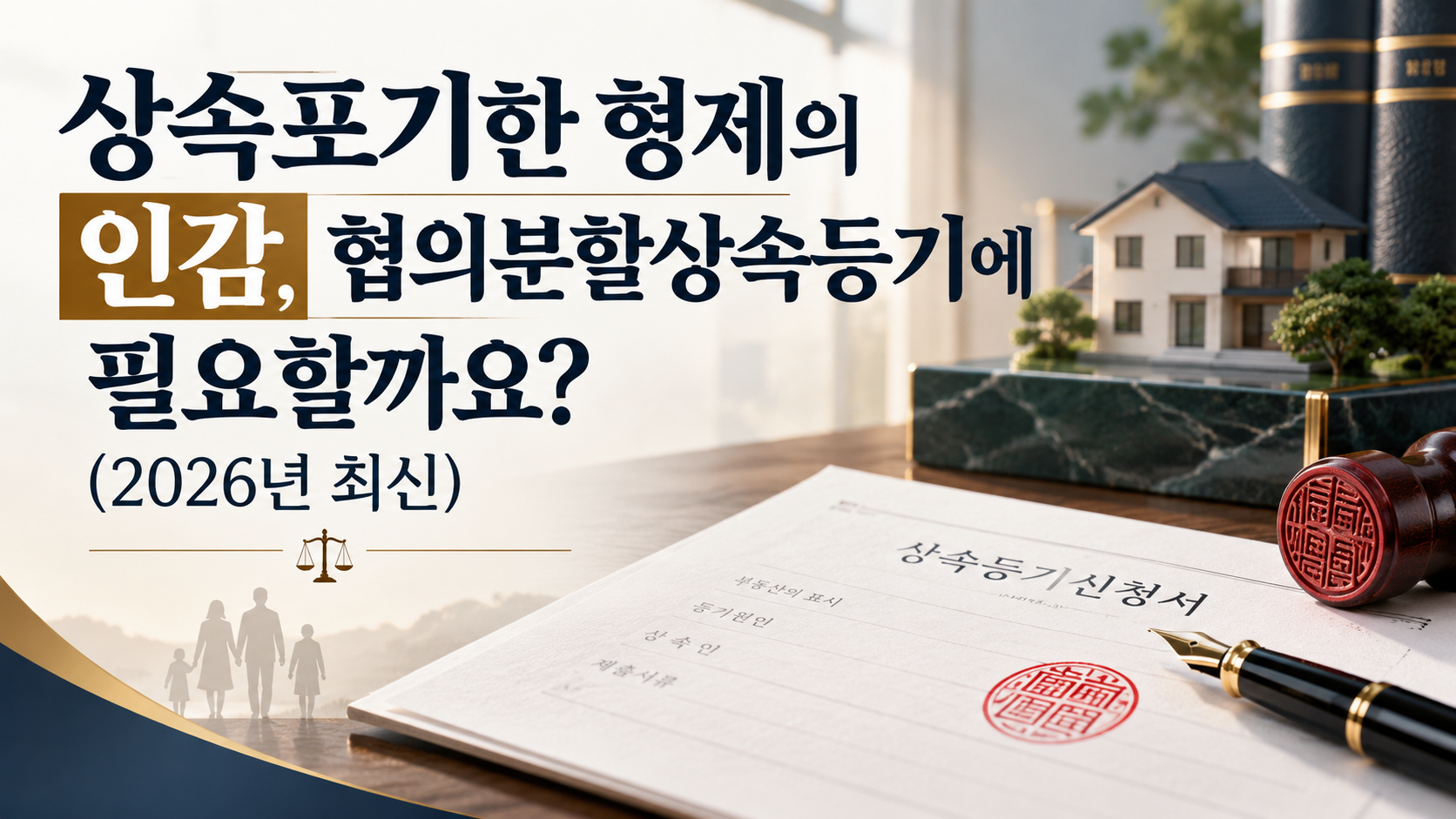상속포기한 형제의 인감, 협의분할상속등기에 필요할까요?(2026년 최신)